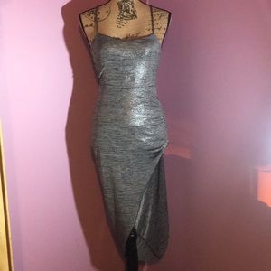 Grey, silver shine bcbgeneration dress